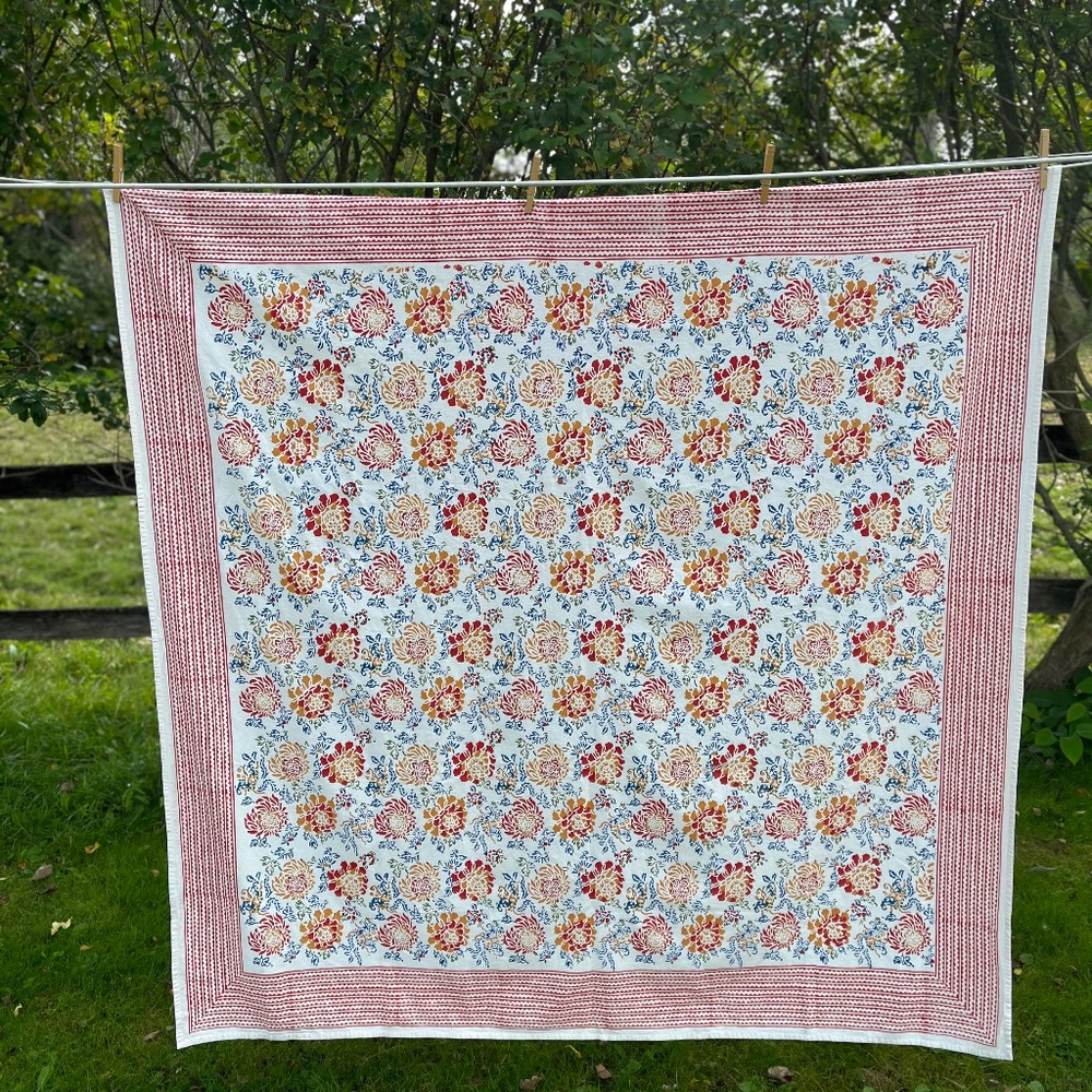 Natural Habitat tablecloth.